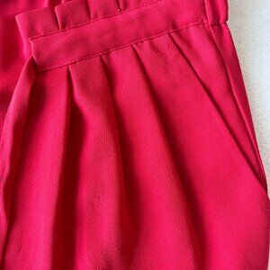Primark Red High-Waist Tie Pants – Size US 10
